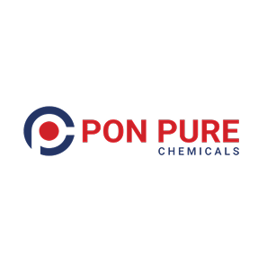 Pon Pure Chemicals company logo with a circular design and the company name in red and blue text.