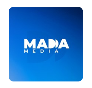 MADA MEDIA logo on blue gradient background.