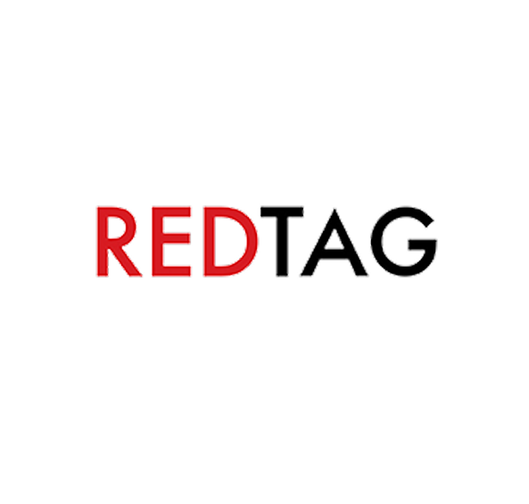 REDTAG brand logo with 'RED' in red and 'TAG' in black letters on a transparent background.