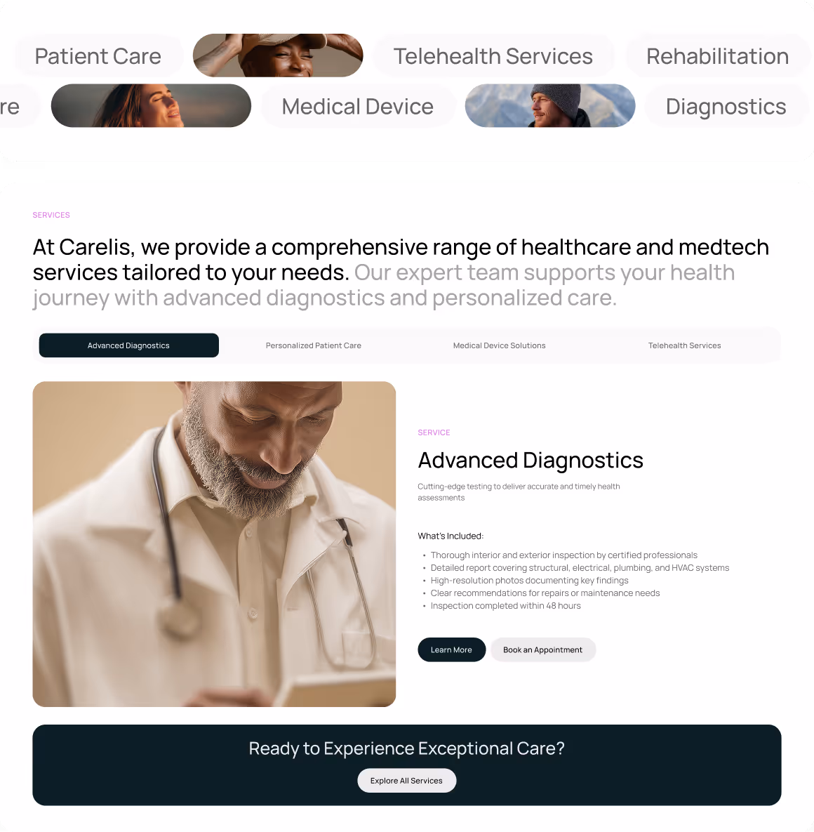 Healthcare and medtech Webflow Template