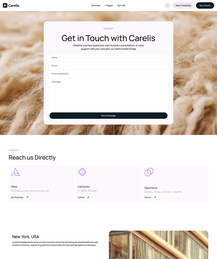 Healthcare and medtech Webflow Template