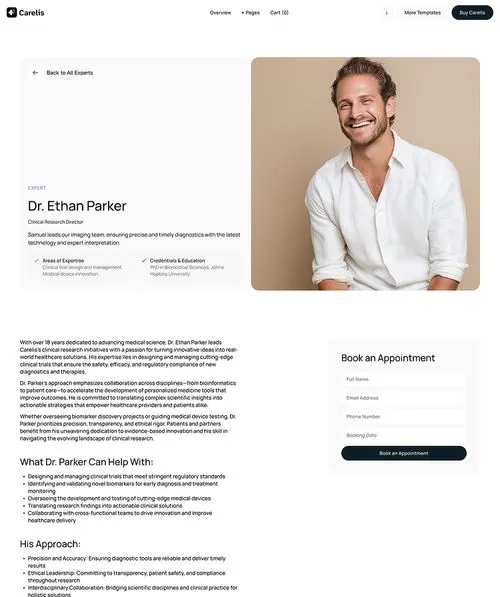 Healthcare and medtech Webflow Template
