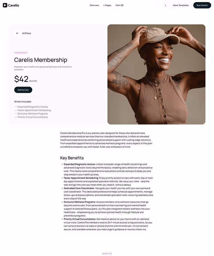 Healthcare and medtech Webflow Template