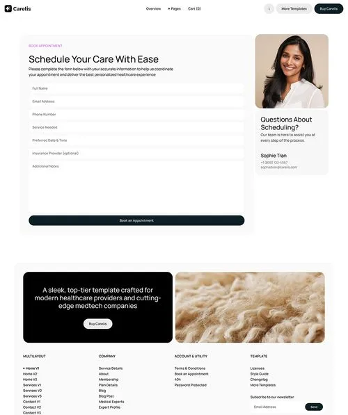 Healthcare and medtech Webflow Template