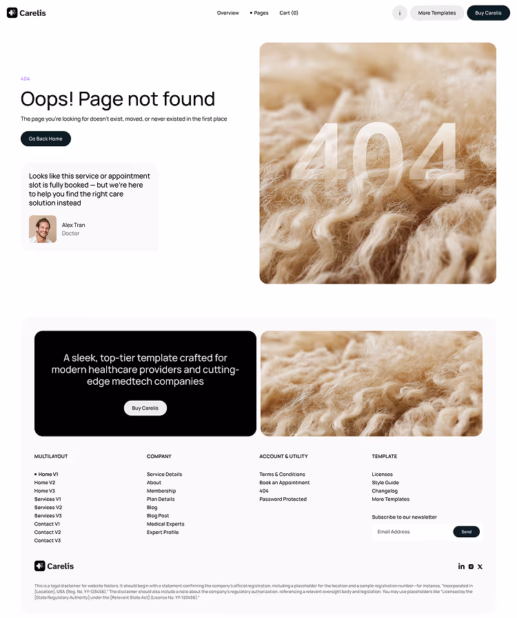 Healthcare and medtech Webflow Template