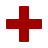 Red plus sign icon.