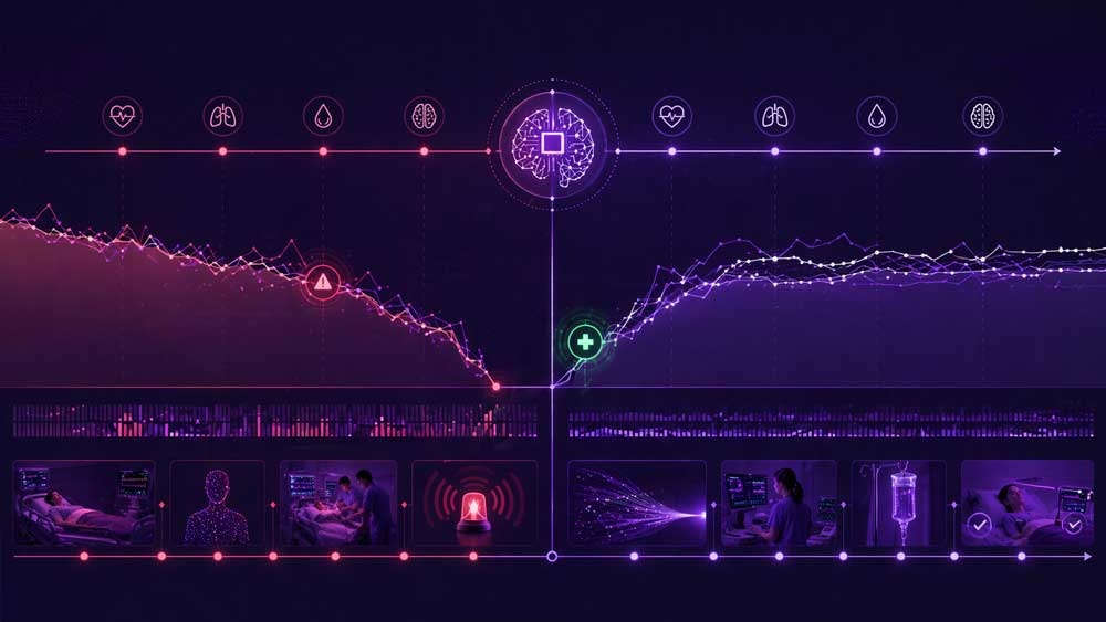 comparison of human vs AI efficiency in hospital patient monitoring and medical error detection