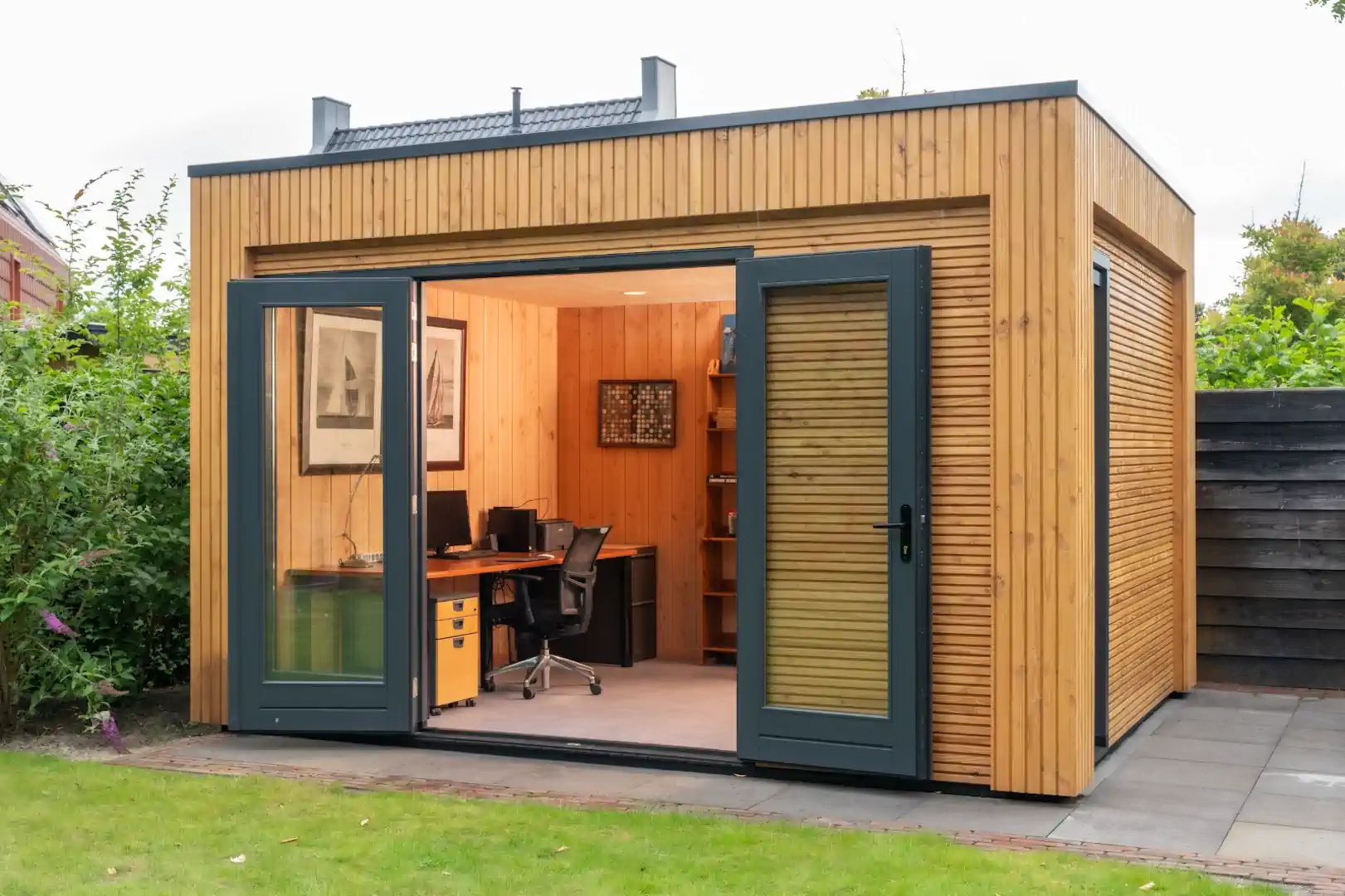 Ook Modern 2.0 is gewoon een prefab Tuinkantoor