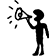Black speech bubble icon representing social media communication.