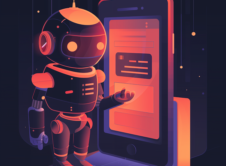 image of a blue and orange robot