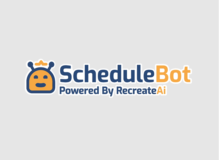 ScheduleBot Powered by RecreateAi logo