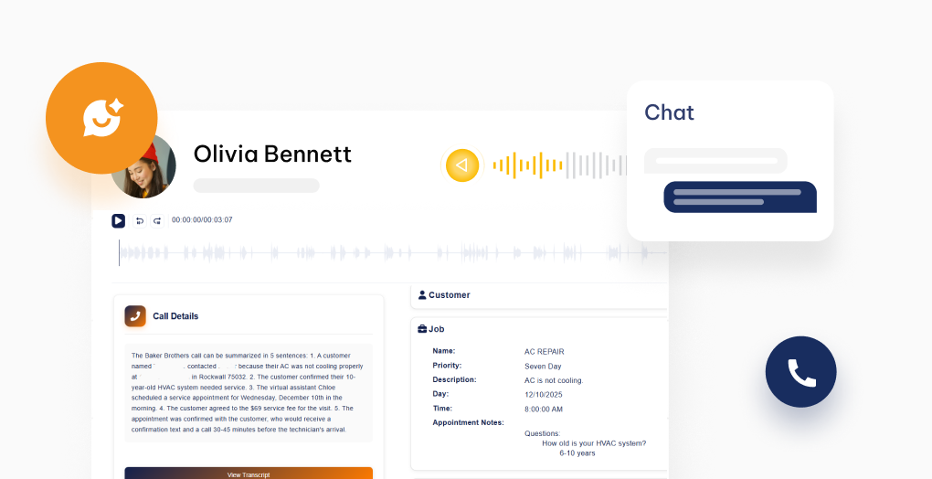 Image of Lead Detail Inside ScheduleBot UI