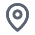 Map pin location marker icon in dark gray on white background.