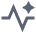 Pulse heartbeat line with a star symbol at the top right, representing health or energy.