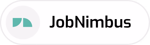 JobNimbus logo with green abstract shapes to the left of the black text name.