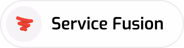 Service Fusion logo with a red abstract spiral icon to the left of the text.