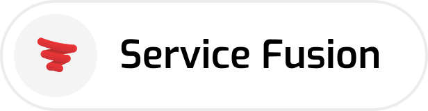 Service Fusion logo with a red abstract spiral icon to the left of the text.