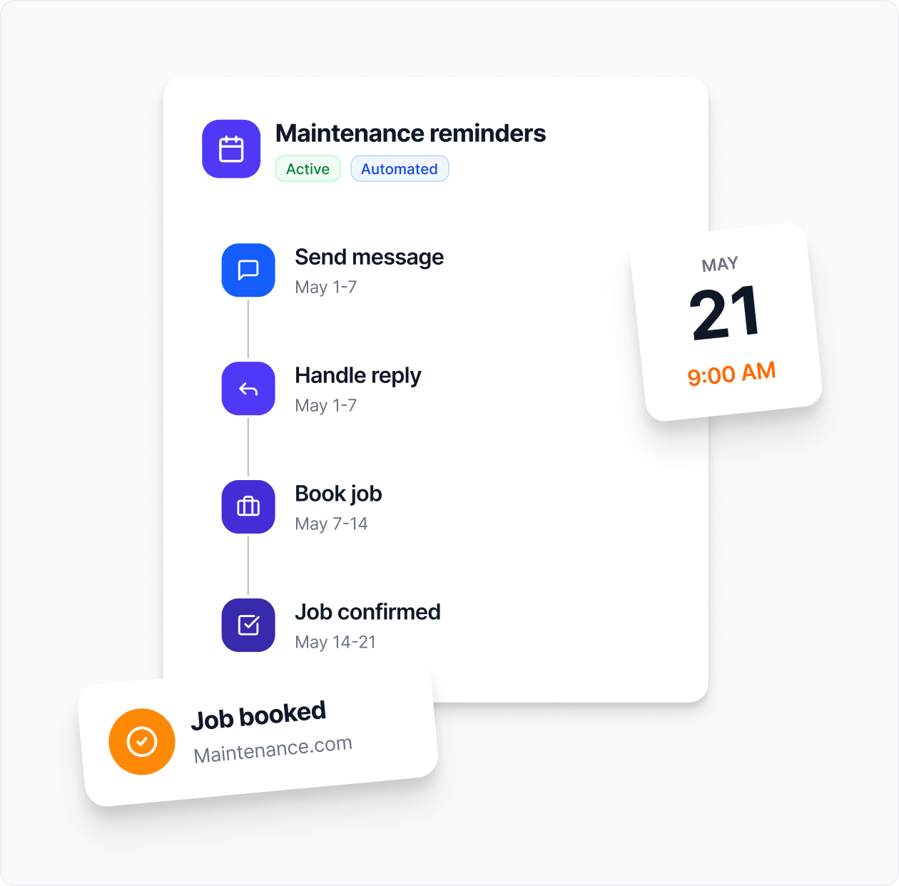 ScheduleBot outbound lead follow-up automation product visual