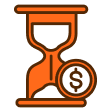 Orange kitchen timer showing the time at about 12 minutes past the hour.