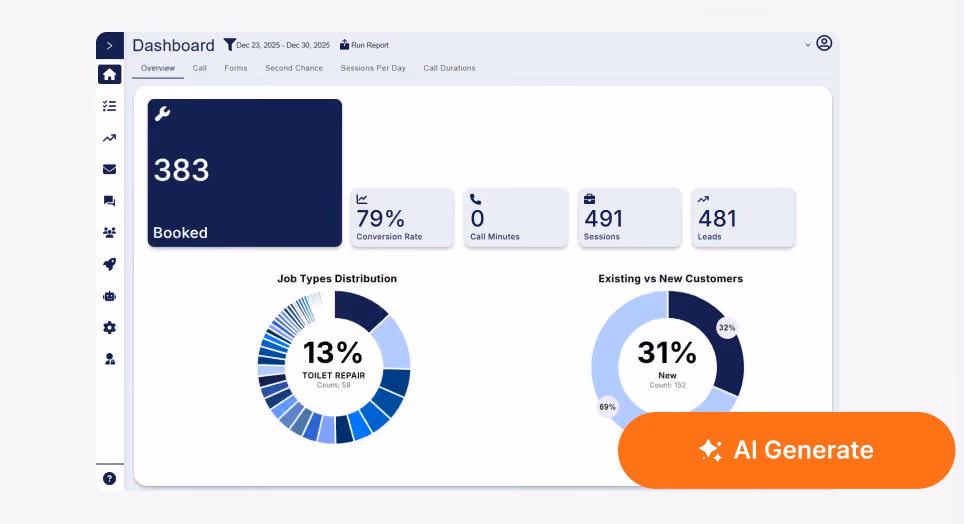 Custom branded AI booking assistant visual