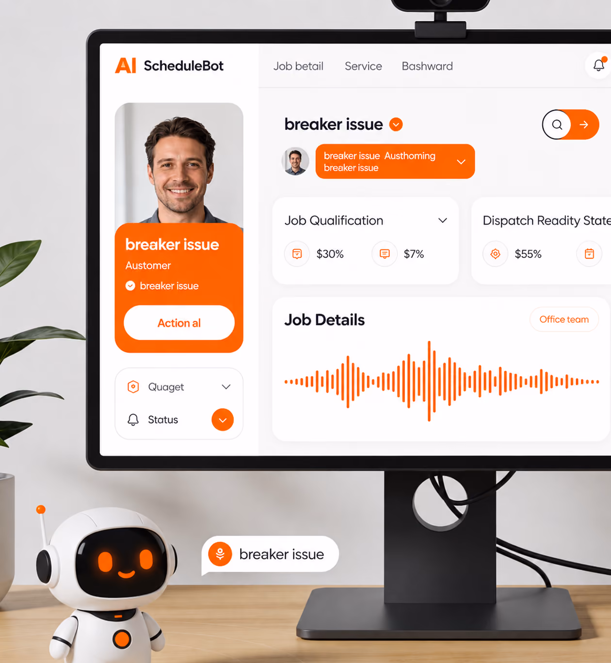 ScheduleBot ROI visual for service businesses