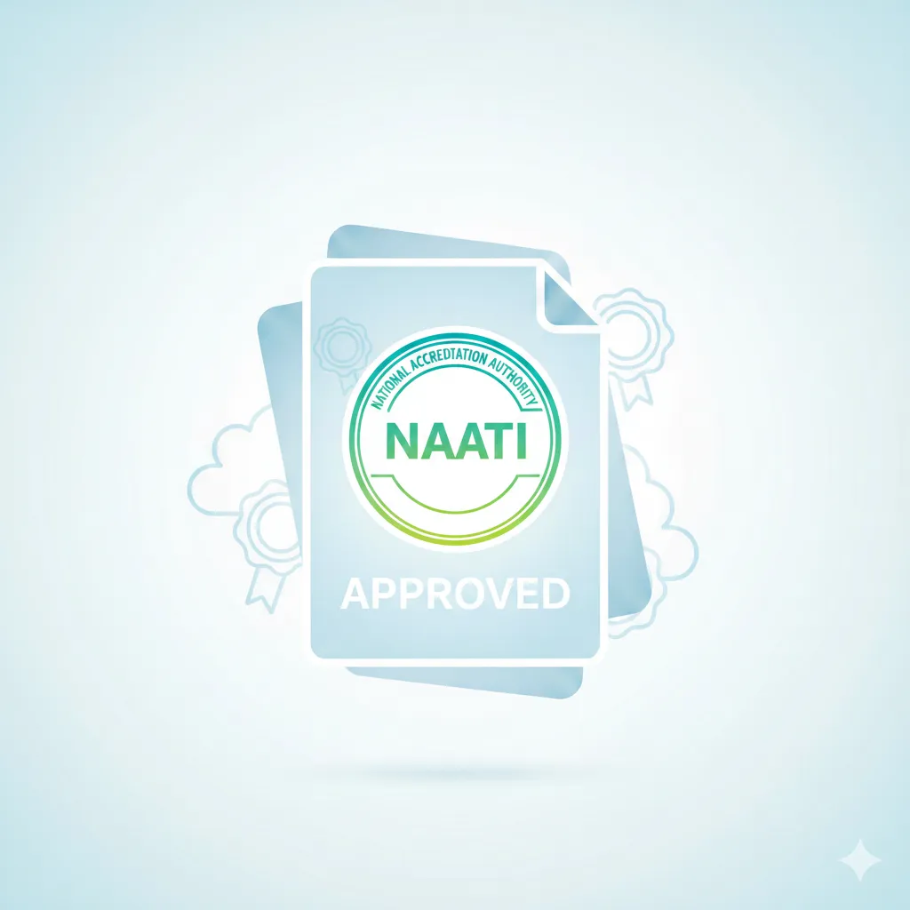 完成NAATI认证的无犯罪记录翻译文件