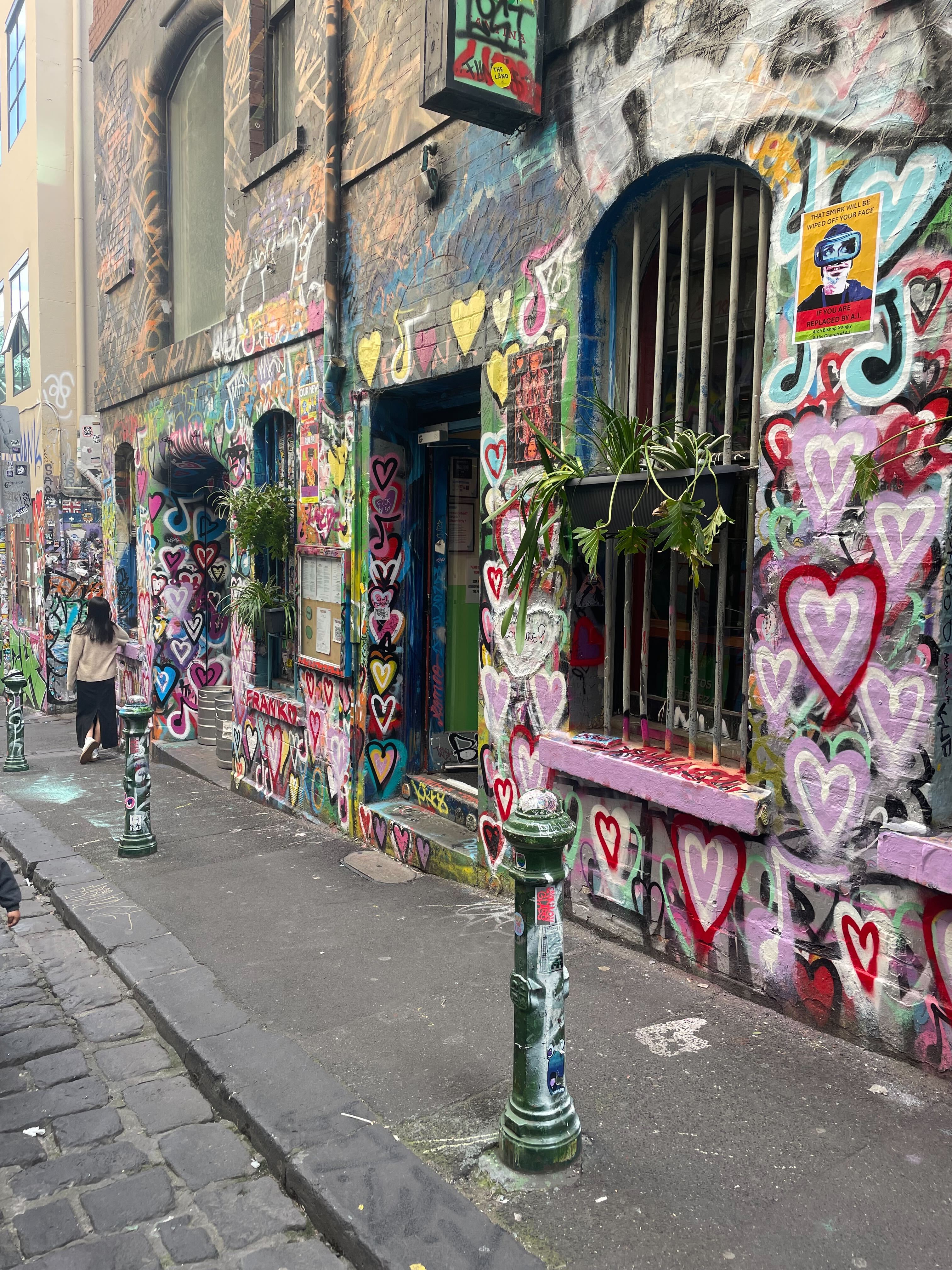Colourful street art in Melbourne's Hosier Lane