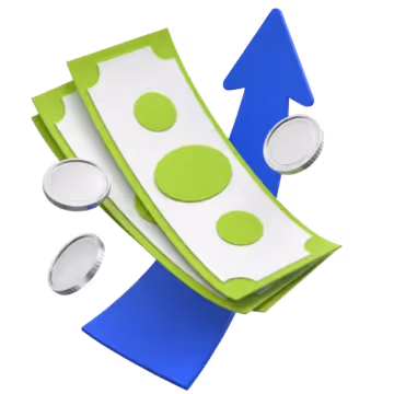 3d icon of a dollar bills