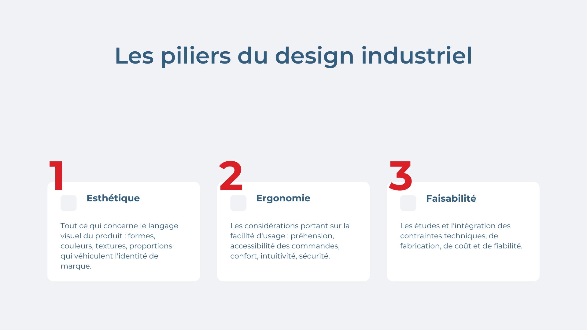 3 piliers du design industriel