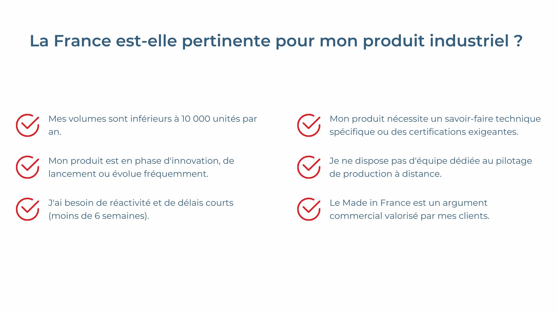 La France est-elle pertinente pour mon produit industriel ?