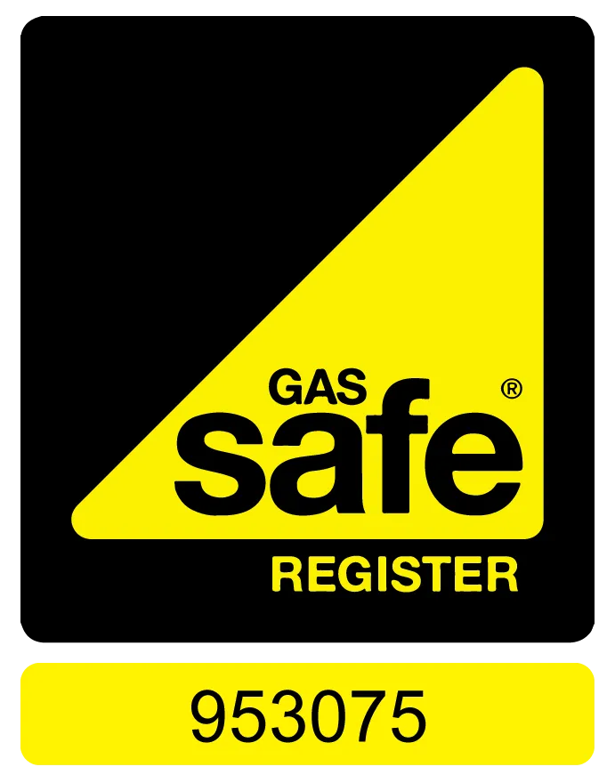 Gas safe logo with dwellow's registration number beneath (953075)