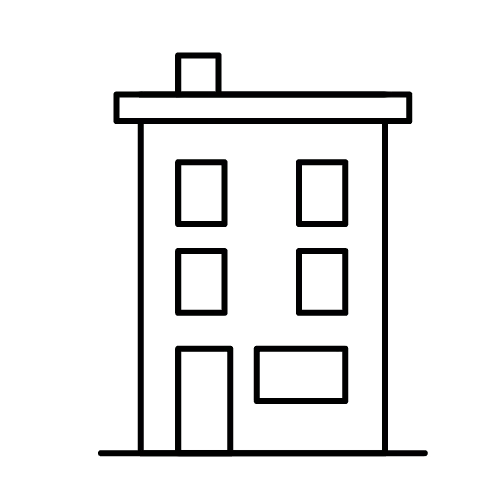 Purpose built block of flats icon