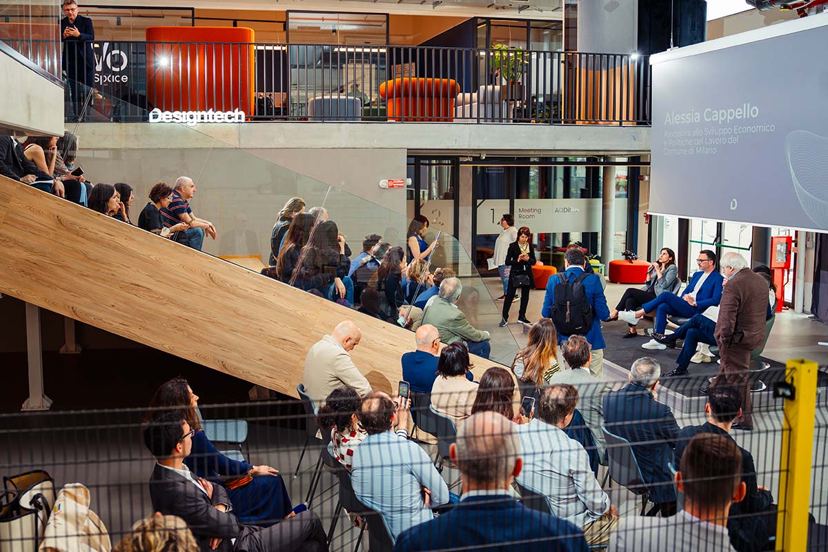 image of guest speaker at a conference (for a legal tech)