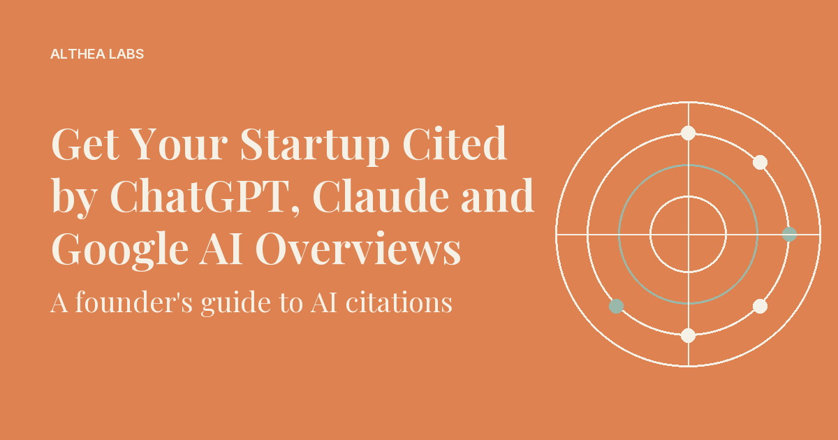 How to Get Your Startup Cited by ChatGPT, Claude and Google AI Overviews