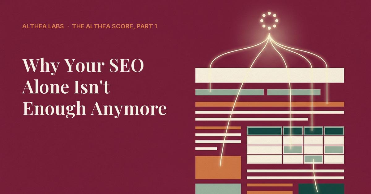 The Althea Score, Part 1: Why Your SEO Alone Isn't Enough Anymore