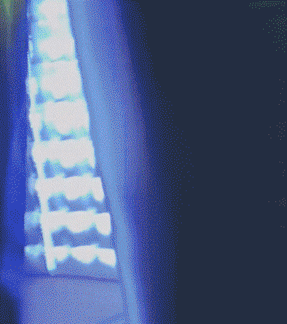 Close-up of a glowing blue 360 photo booth