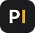 Black square with stylized letters 'P' in white and 'I' in orange.