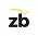 Lowercase letters 'zb' in black with a yellow triangle integrated into the letter 'b'.