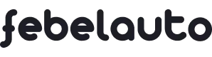 The word 'febelauto' written in lowercase black rounded font on a white background.