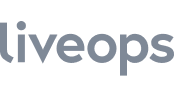 Liveops company logo in gray lowercase letters.