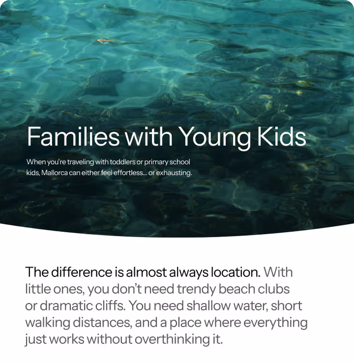Guide page Families with Young Kids over clear shallow water
