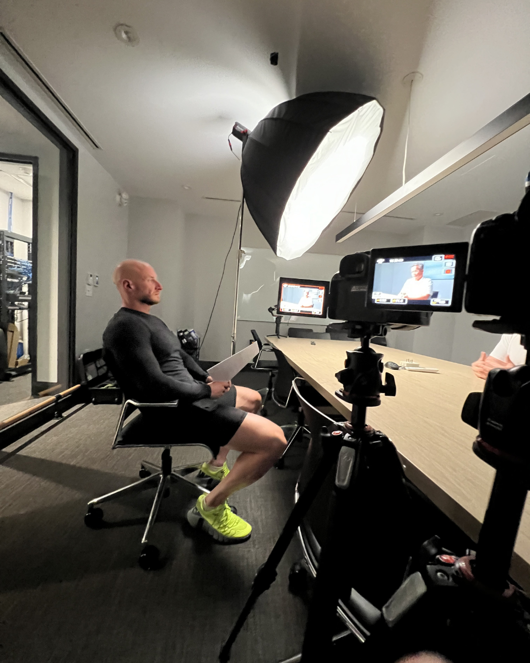 On camera
