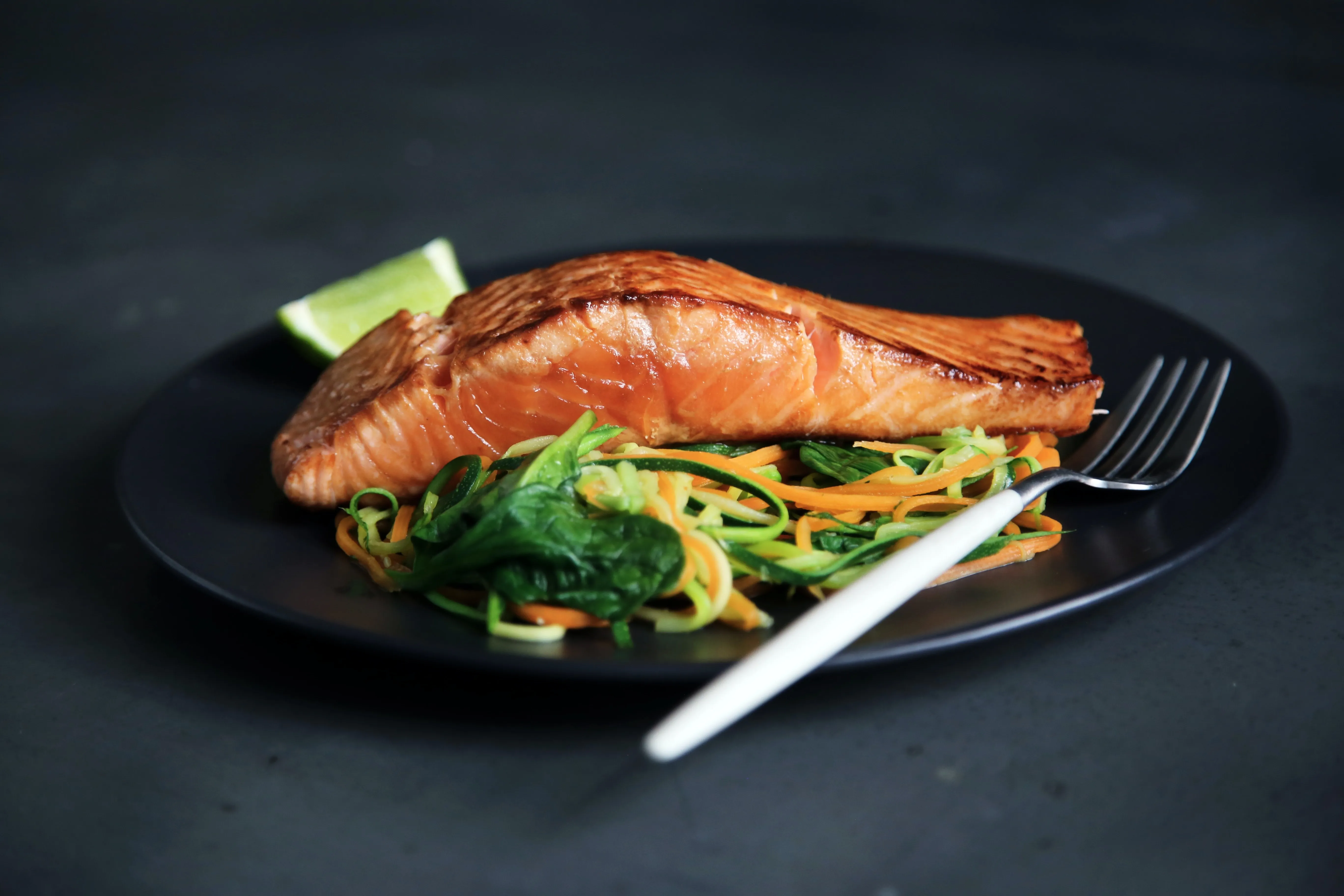 Fried salmon