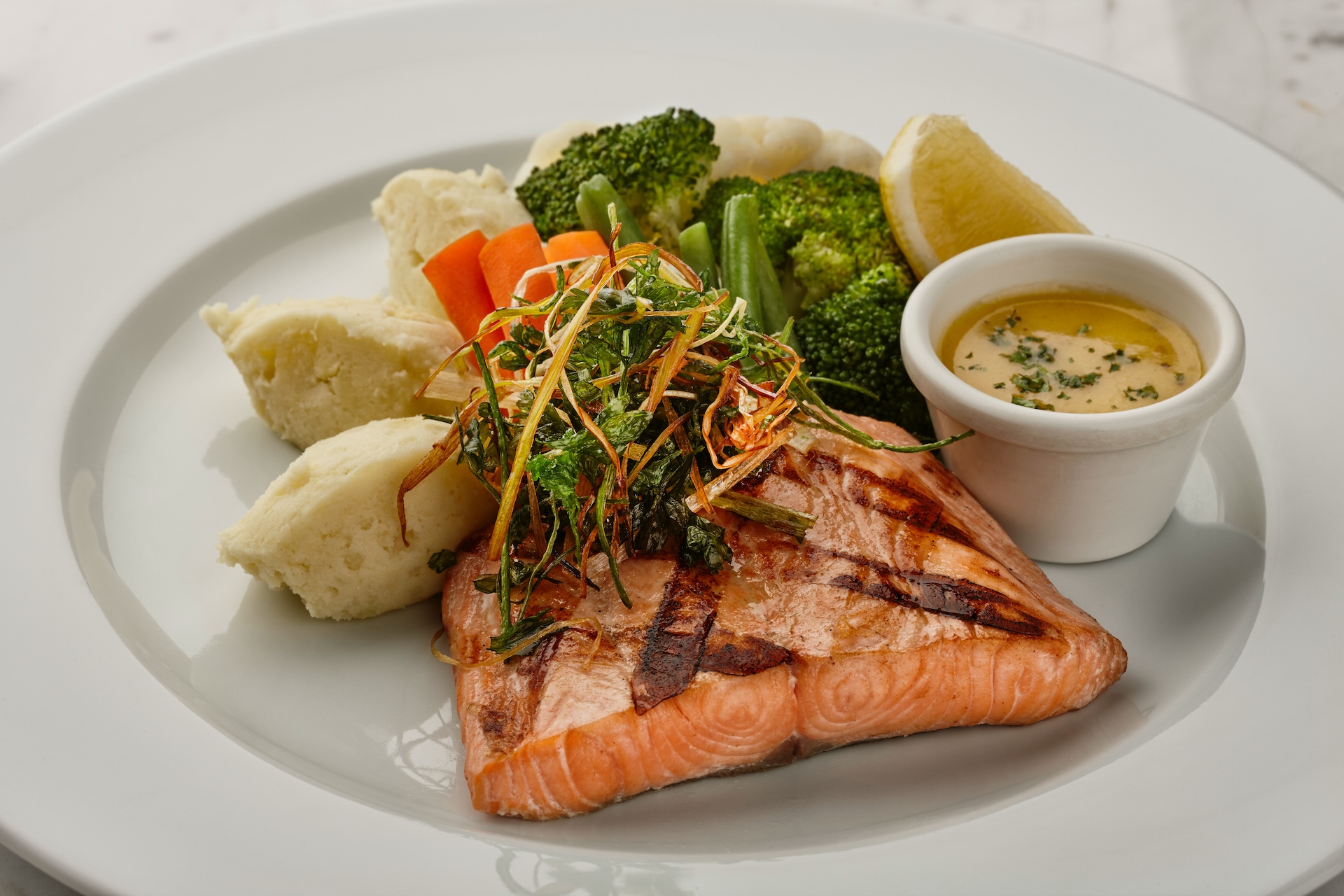 Fried salmon