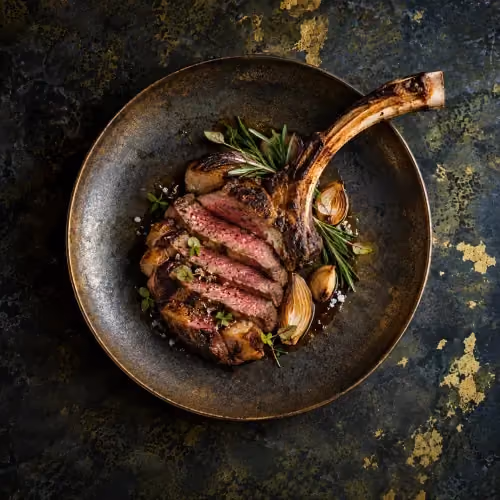 Tomahawk Scottona Sashi at Butter Tirana restaurant