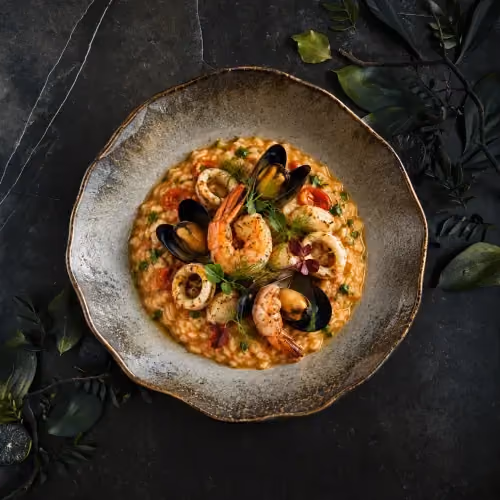 Rizoto Marinare at Butter Tirana restaurant