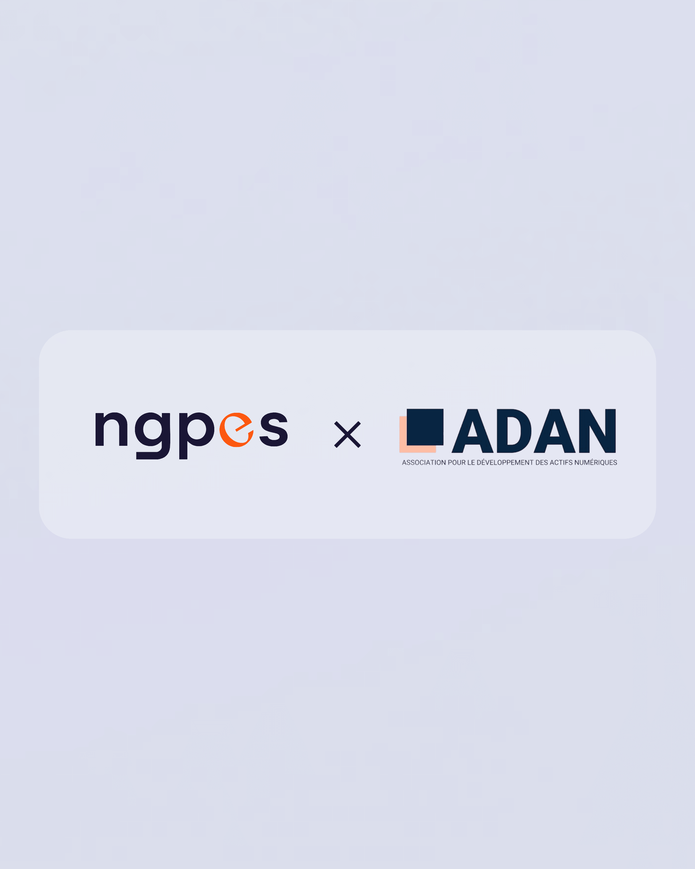 Logos NGPES et ADAN côte à côte, marquant l'adhésion de NGPES à l'ADAN