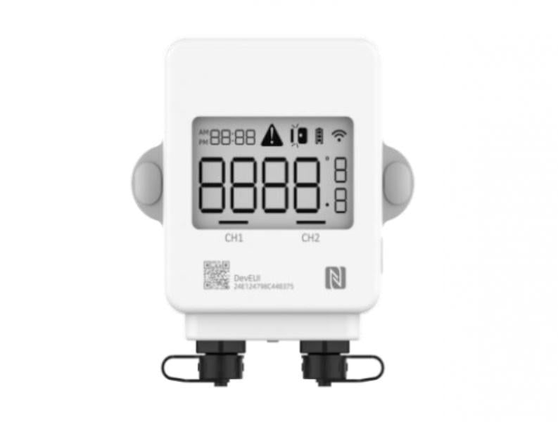 Milesight TS302 LoRaWAN temperatuursensor met LCD IP65-behuizing batterijduur