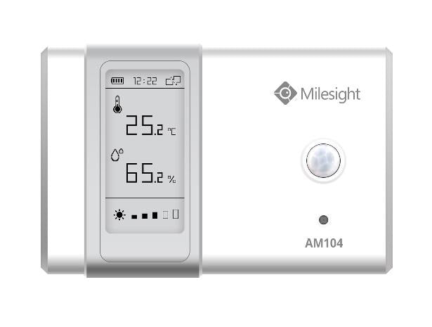 Milesight AM104 LoRaWAN omgevingssensor E-ink voor temperatuur vochtigheid