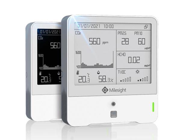 Milesight AM319 LoRaWAN binnenluchtkwaliteit sensor met HCHO en CO2